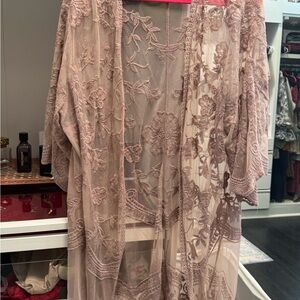 Elegant Lace Kimono Robe